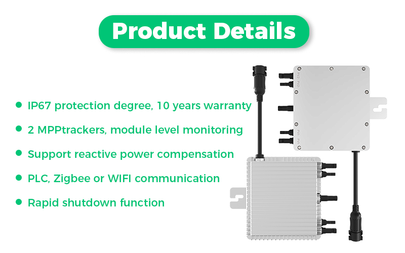 China Deye 1000W Micro Inverter 2-In-1 SUN-M100G3 -EU-Q0 Grid-Tied 2MPPT  Manufacturer and Supplier