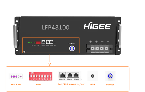 LFP-48100 Litio Fera Fosfata Bateria Sistemo